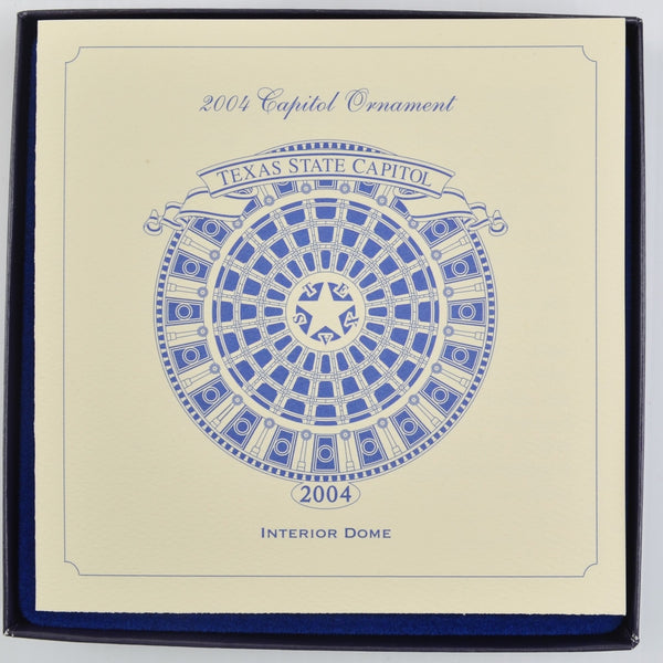 2004 Texas State Capitol Ornament - Booklet - Texas Capitol Interior Dome - NEW