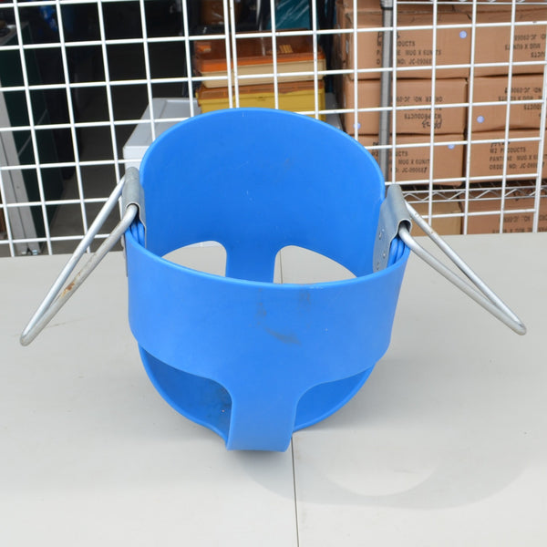 High Back Full Bucket Infant Swing Set Seat - Thick High Quality Blue Plastic