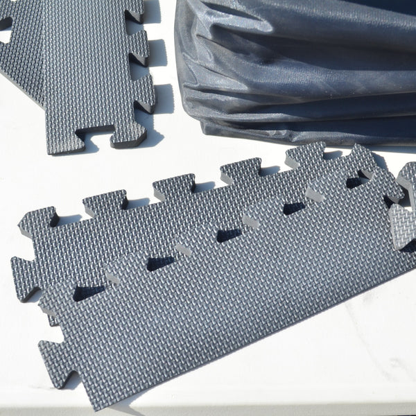 Interlocking Foam Floor Mats 24" Tiles - 25 Pieces, Plus Edge and Corner Pieces