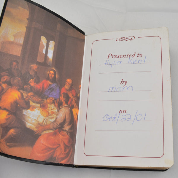 HOLY BIBLE NIV with Helps RED LETTER EDITION Zondervan 1984 Black Cover