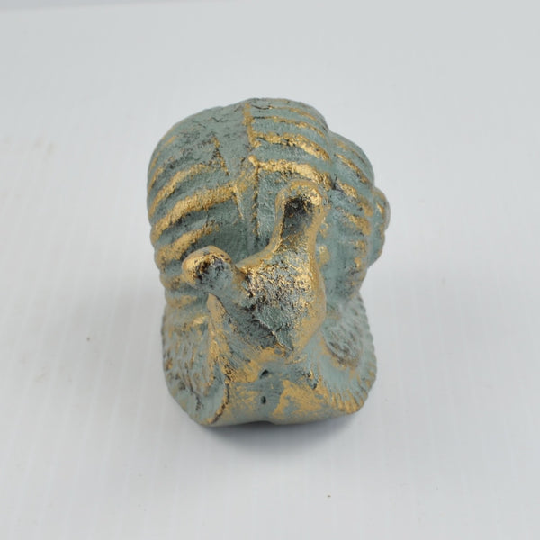 Garden Snail Cement Sitter - Garden Plant Decoration Statue Figurine 3" Tall