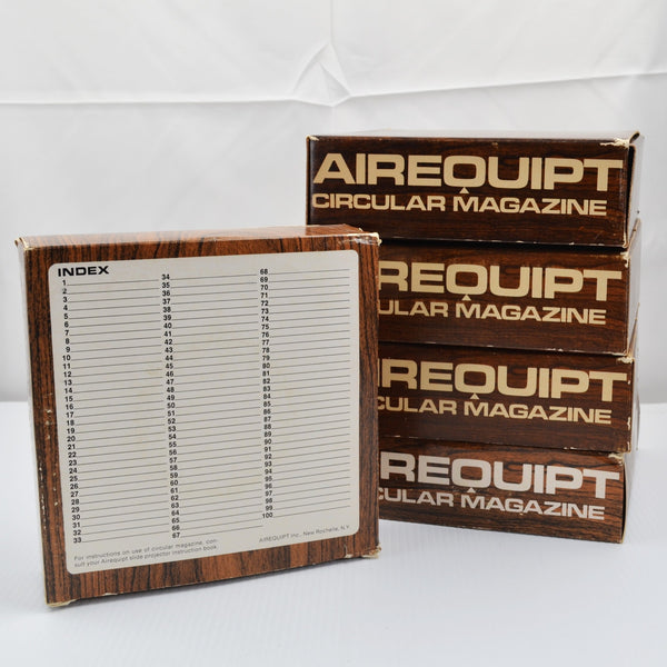 Lot of 5 Vintage Airequipt Circular Slide Magazine Carousel Holds 100 Slides