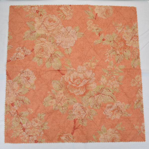 Covington Eleanors Garden Rose Orange Drapery Fabric Valerie-70 Remnant 26"