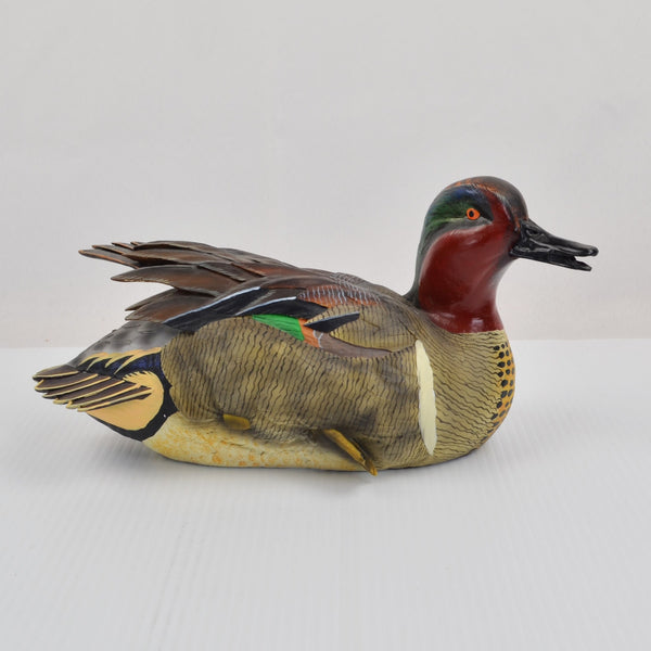 Sam Nottleman Preen Green Wing Teal Duck Decoy - Loon Lake by Wild Wings - 5090