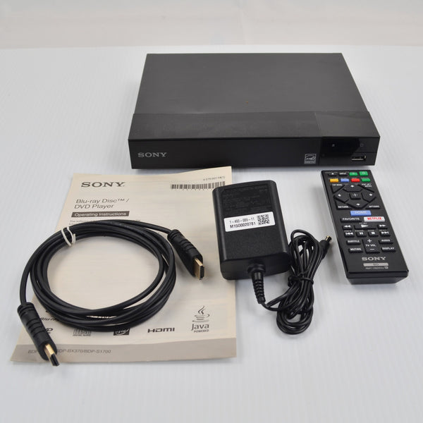 Sony Blu-Ray / DVD Player - BDP-S1700 - Remote, HDMI Cable, AC Adapter