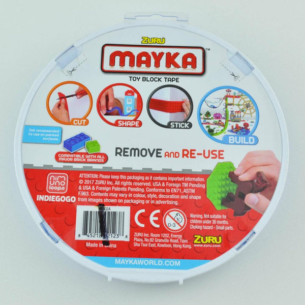 Lot of 9 Zuru Mayka Toy Block Tape - For LEGOs - 6.5ft - 2 Stud Roll - 3 Colors