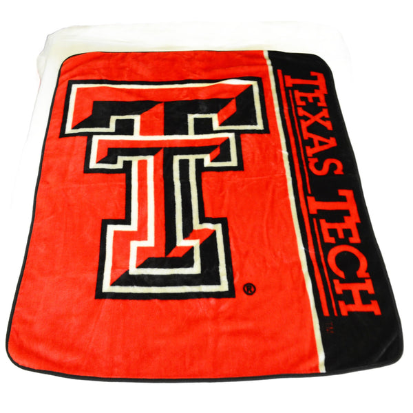 TEXAS TECH Soft Fleece Throw Blanket 50x60" NCAA College Collegiate Red Raiders
