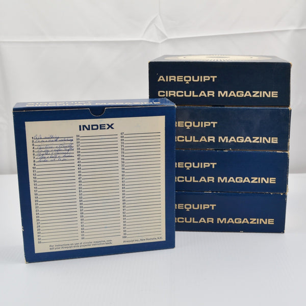 Vintage Airequipt Circular Slide Magazine Carousel Holds 100 Slides Lot of 5