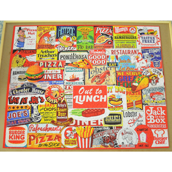 White Mountain Collage Puzzle - Out To Lunch - 1000 Piece Jigsaw Puzzle - 12+