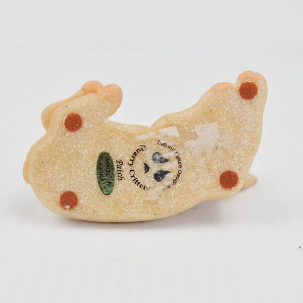 Second Nature Quarry Critters Patch Pig - Laying Stone Pig Figurine - 2000