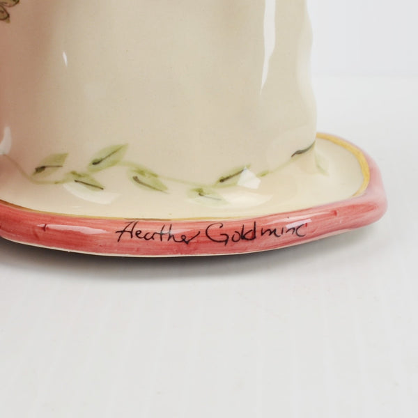 Blue Sky Clayworks - Signed by Heather Goldminc - Lady Taper Candlestick 12.5”