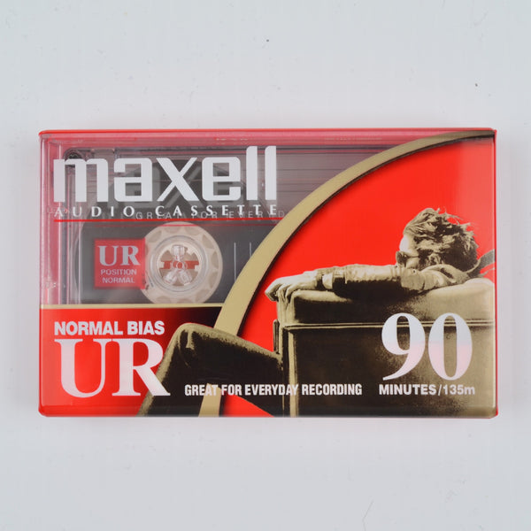 3 Maxell UR 90 Minute Blank Audio Cassette Tapes, IEC type 1, Normal Bias SEALED