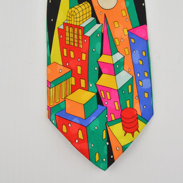 Addiction Mens Necktie Silk Christmas Tie - Santa Sleigh Christmas Eve Party