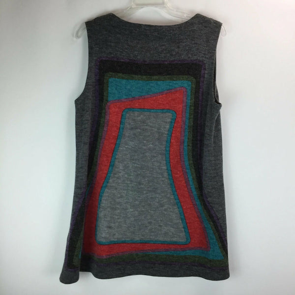 Adore Womens Tank Top Sleeveless Boho Knit Pullover - Size Medium - Gray