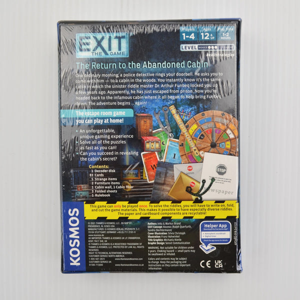 EXIT The Game: Return to the Abandoned Cabin, Escape Room Game by Kosmos