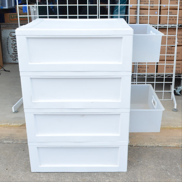 Plastic 4 Drawer Stacking Storage - 20"x20" - Stacked Together 28.5" Tall