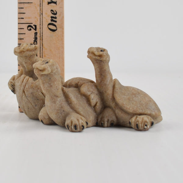 Quarry Critters Baby Turtles Hatching Figurine "Tres Amigos" 2000 Second Nature