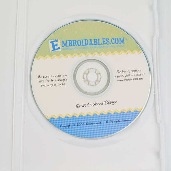 Great Outdoors Designs Machine Embroidery CD - by My Minds Eye - Camping Designs