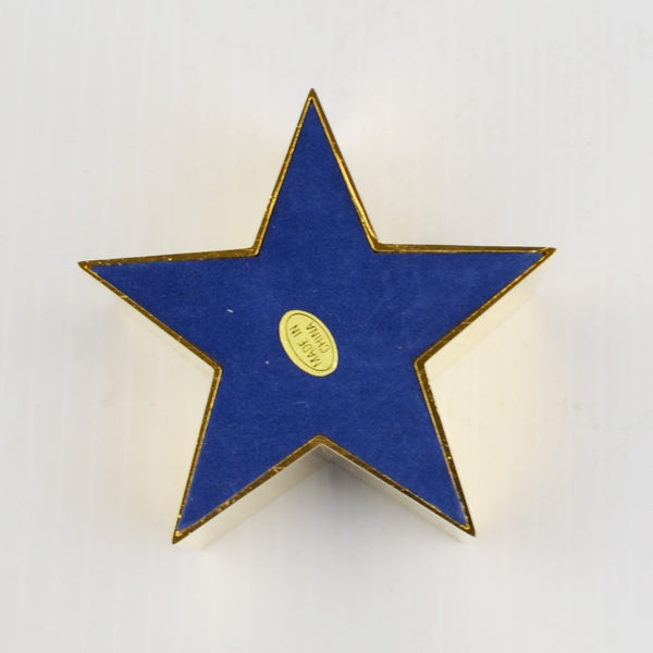 Gold Plated 5 Point Star Metal Taper Candle Holder 3" - NEW