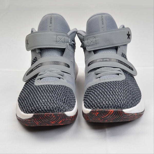 Nike Air Precision II Flyease Womens 9 Basketball Shoes Mid Top Gray Sneakers