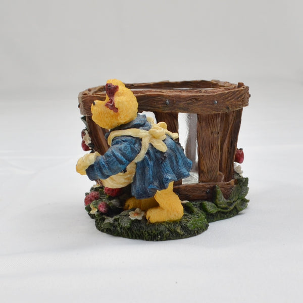 Boyds Bears Miss Bearypickins Candle Votive Holder - Strawberries Basket