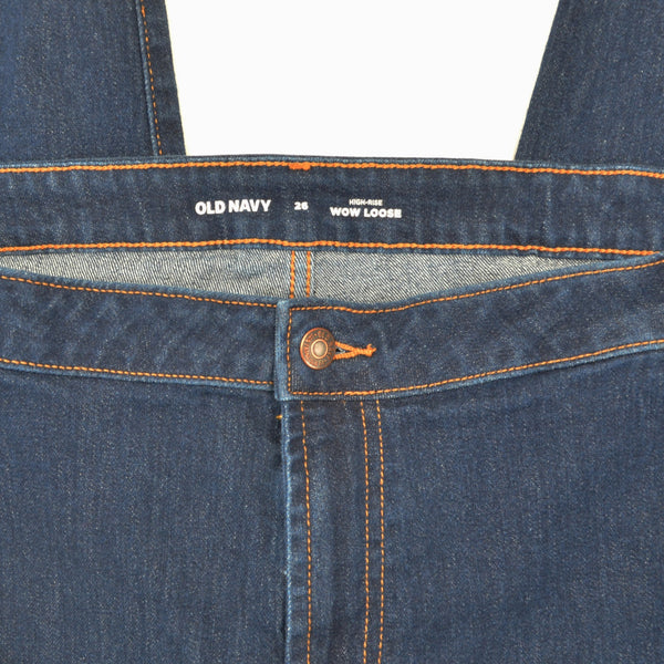 Old Navy Wow Loose Jeans Womens Size 26 Blue Denim Casual Stretch High Rise