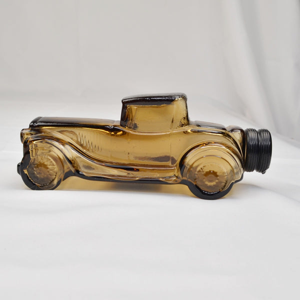 Vintage Avon for Men Sterling Six Tribute After Shave Amber Glass Car Bottle
