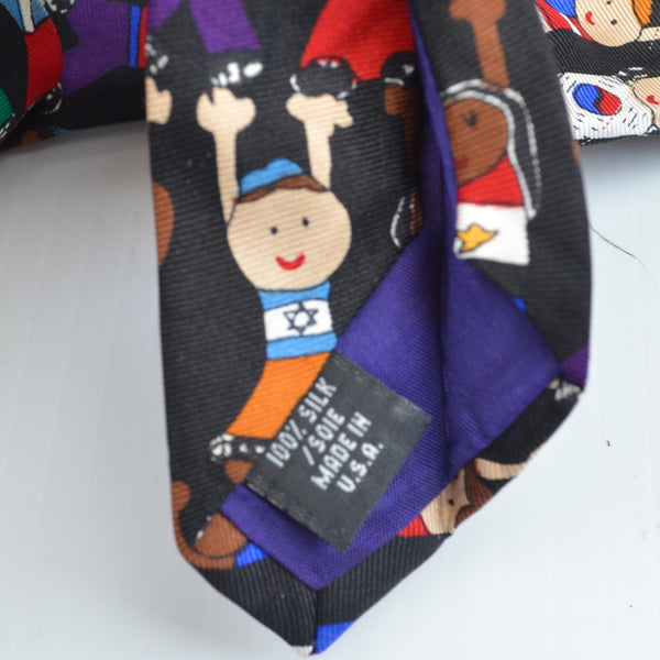 Save the Children Mens Necktie Silk "If We All Work Together" Leah Age 12 USA