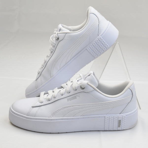 PUMA Women's Smash Platform Lifestyle Shoes White 394006-01 Size 10 Sneakers