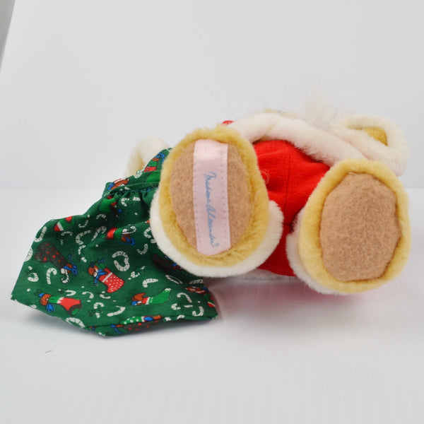 Madame Alexander Santa Bear Christmas, Bear in Satin Dress - 8" Jointed Lot of 2