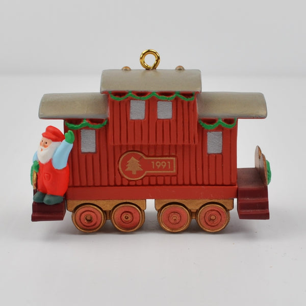 Hallmark Claus & Co R.R Train Set of 3 Mini Car Ornaments 1991 Gift Car, Caboose