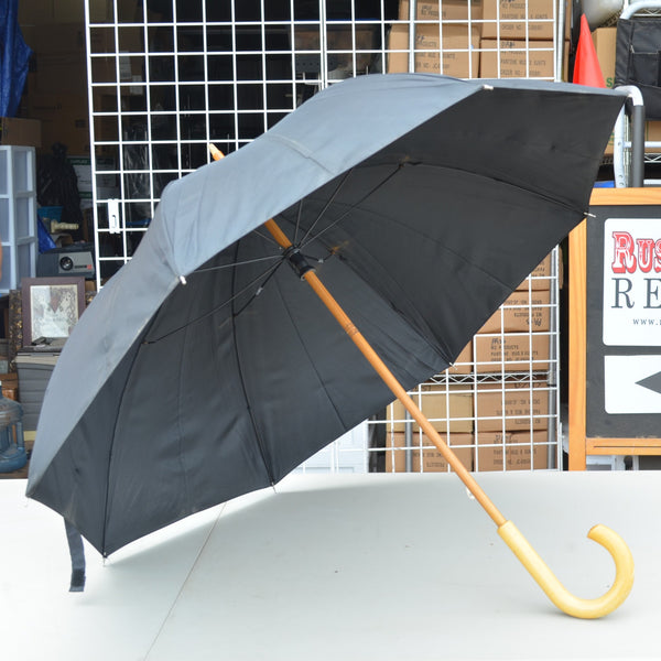 Bamboo Cane Umbrella - Vintage Black