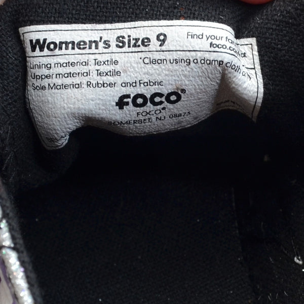 Foco TCU Horned Frogs Glitter Purple/Silver Sneakers Womens Size 9 - Lock Laces