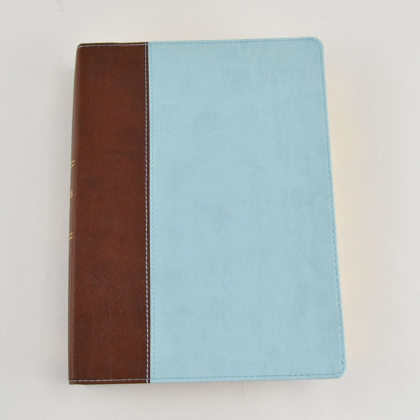 Life Essentials Study Bible - Blue Brown Duotone - Signed by Gene Getz - NEW