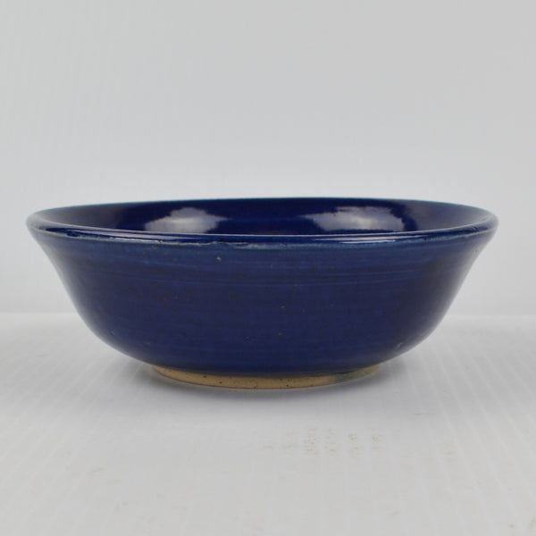 Studio Art Pottery Bowl Fish Design, Hand Thrown, Artist Signed 6" Blue Dish