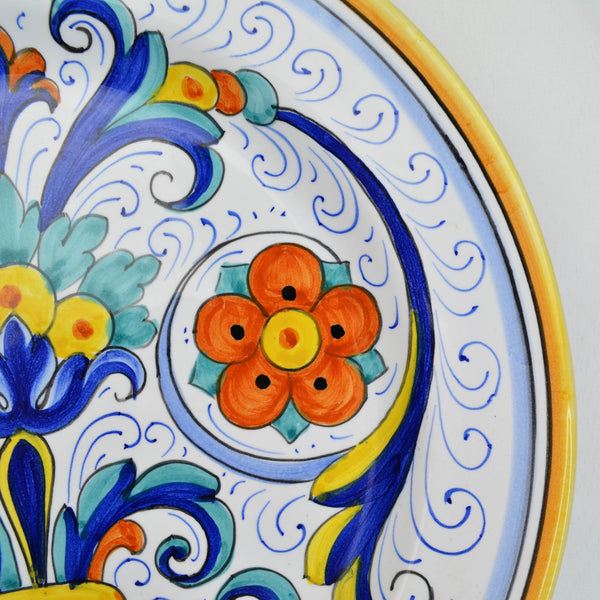 Deruta Italy for Vietri 13” Platter Raffaellesco Floral Scrolls Serving Plate