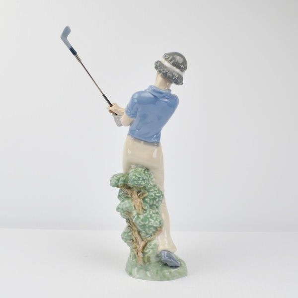 Vintage Lladro NAO Porcelain "Fore!" Golfer Figurine Golf Swing 451 Spain 1985