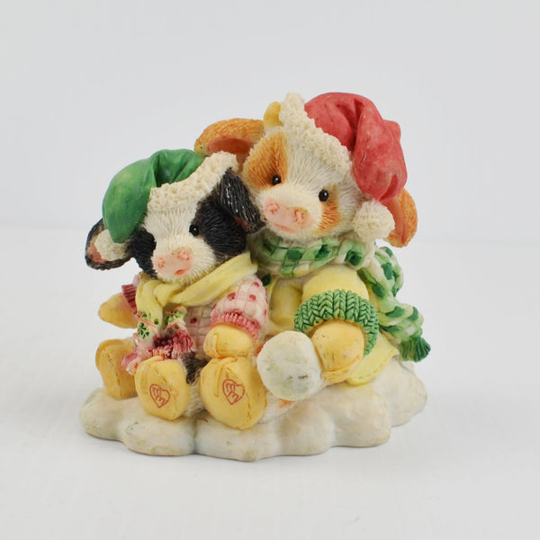 Mary’s Moo Moos “Merry Christmoos” 1994 Enesco Christmas Cow Friends Figurine