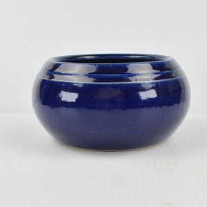 Handmade Studio Art Pottery Bowl, Hand Thrown, Artist Signed 5.5" Blue Dish