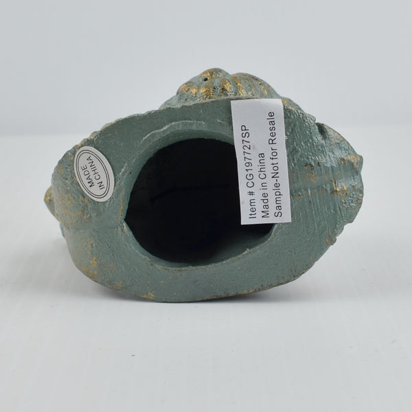 Garden Snail Cement Sitter - Garden Plant Decoration Statue Figurine 3" Tall