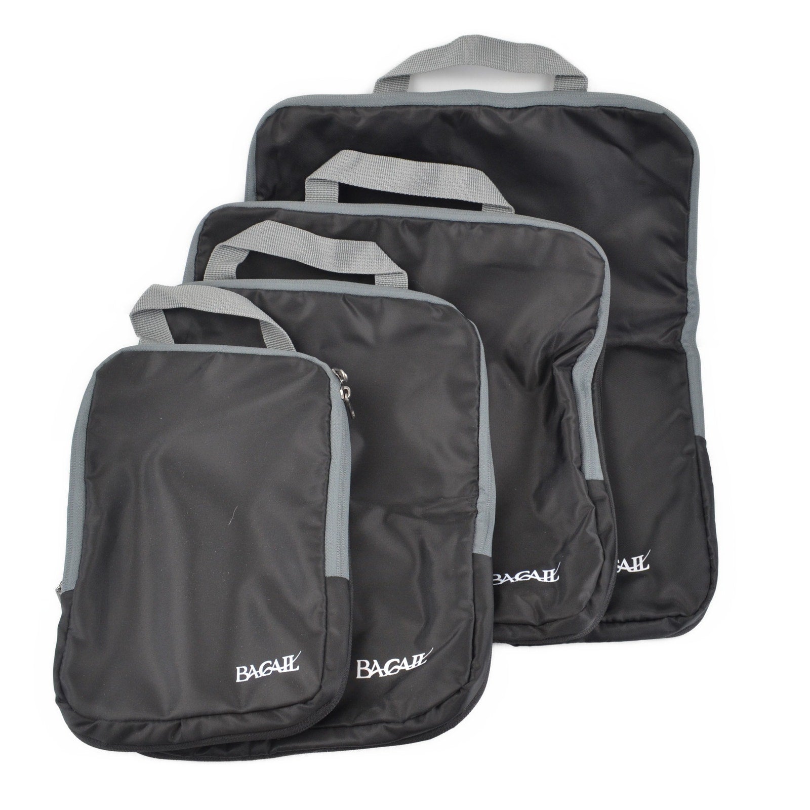 Bagail 4 Set Compression Packing Cubes Travel Accessories Expandable Bags Black