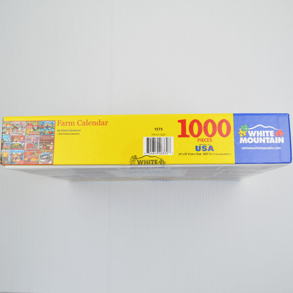 White Mountain Collage Puzzle - Farm Calendar 1000 Piece Jigsaw Puzzle - 24 X 30