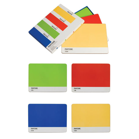 Pantone Universe Placemats Large - Set of 4 - Blue, Green, Red, Yellow - PA233 NEW