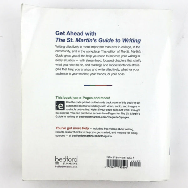 The St. Martins Guide To Writing by Rise Axelrod, Charles Cooper - 10th Edition