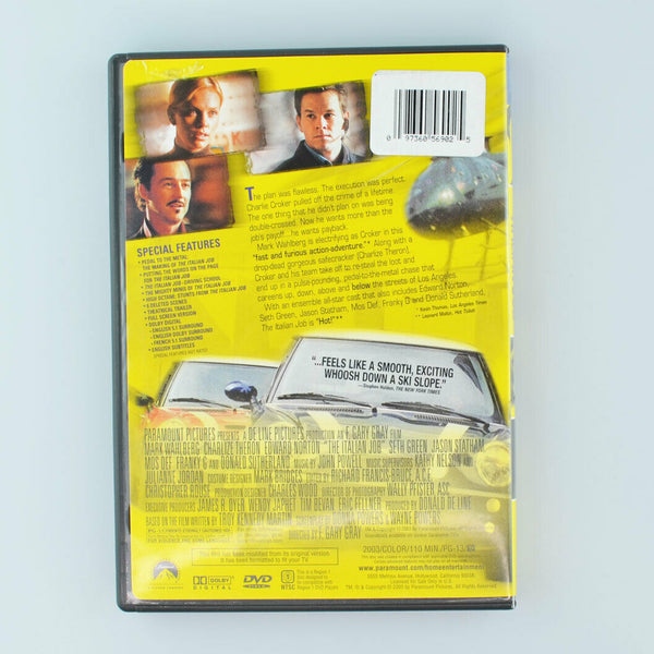 The Italian Job (DVD, 2003, Full Screen) Mark Wahlberg, Charlize Theron