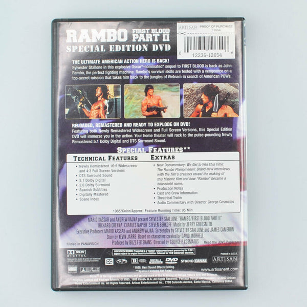 Rambo - First Blood Part 2 (DVD, 2002) Sylvester Stallone, Richard Crenna