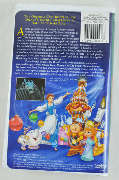 Disney's Beauty and the Beast: An Enchanted Christmas (VHS, 1997)