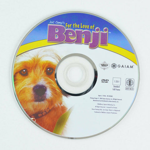 For the Love of Benji (DVD, 2007, Full Screen) Benji, Peter Breck - DISC ONLY