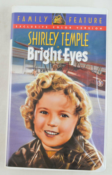 SHIRLEY TEMPLE - Bright Eyes (VHS, 1994, Colorized Clamshell)