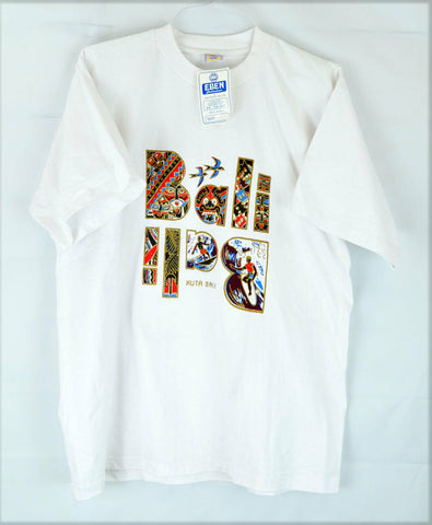 Bali Graphic Tee Cotton Big Logo T Shirt Original Wardana Taylor Design Size L